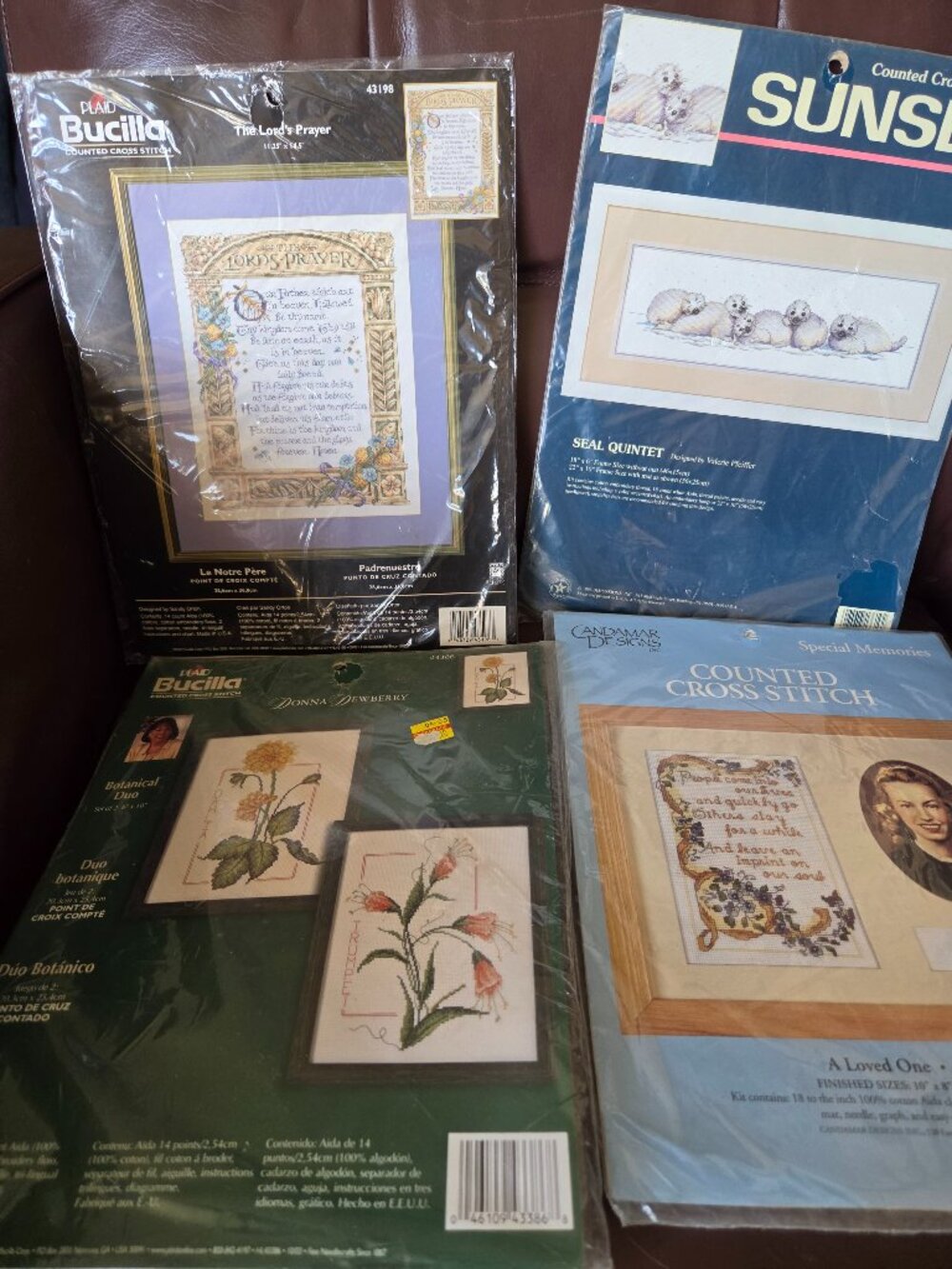 Lot of 4 Cross stitch kits